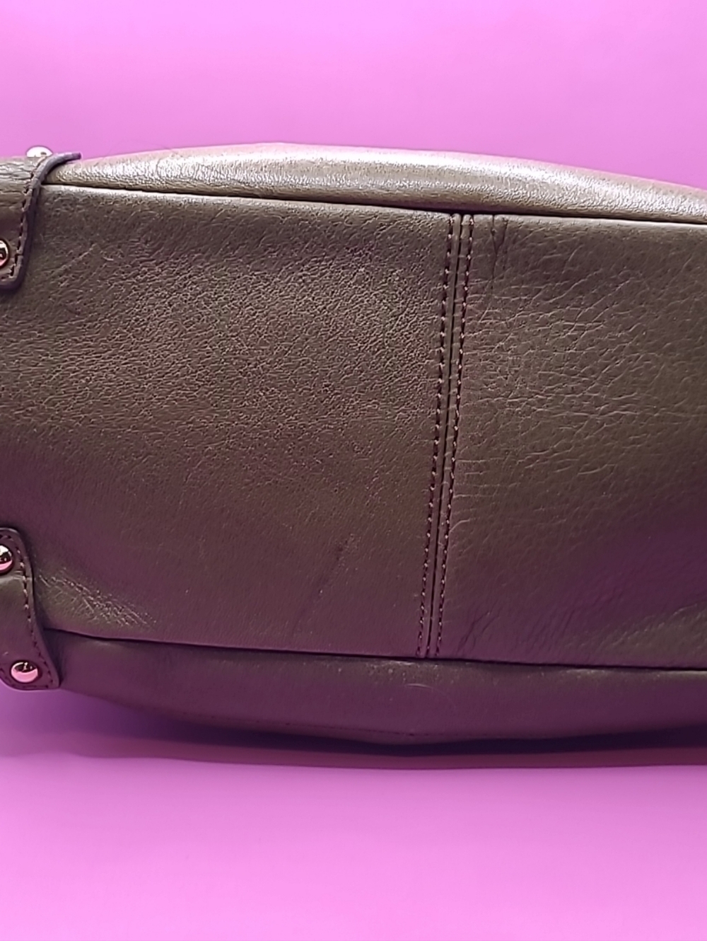 Vintage Etienne Aigner Leather Hobo Shoulder Bag in Olive Green - Picture 8 of 15